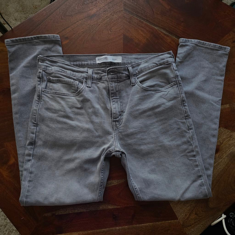 Men's Signature by Levi Strauss & Co. Gray Slim Jeans Waist 34